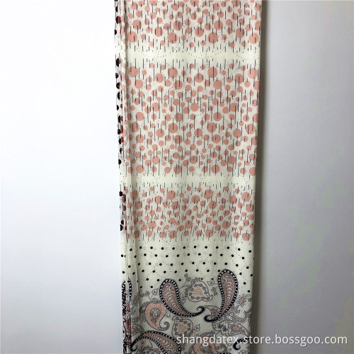 Nice Paisley Design With Silver Stone Viscose Printed